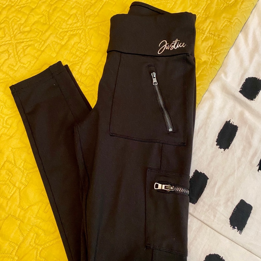 Girls XL 12 Justice Pull On Cargo Leggings